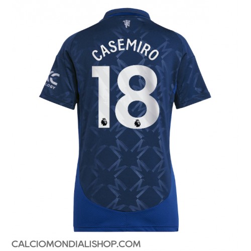 Maglie da calcio Manchester United Casemiro #18 Seconda Maglia Femminile 2024-25 Manica Corta